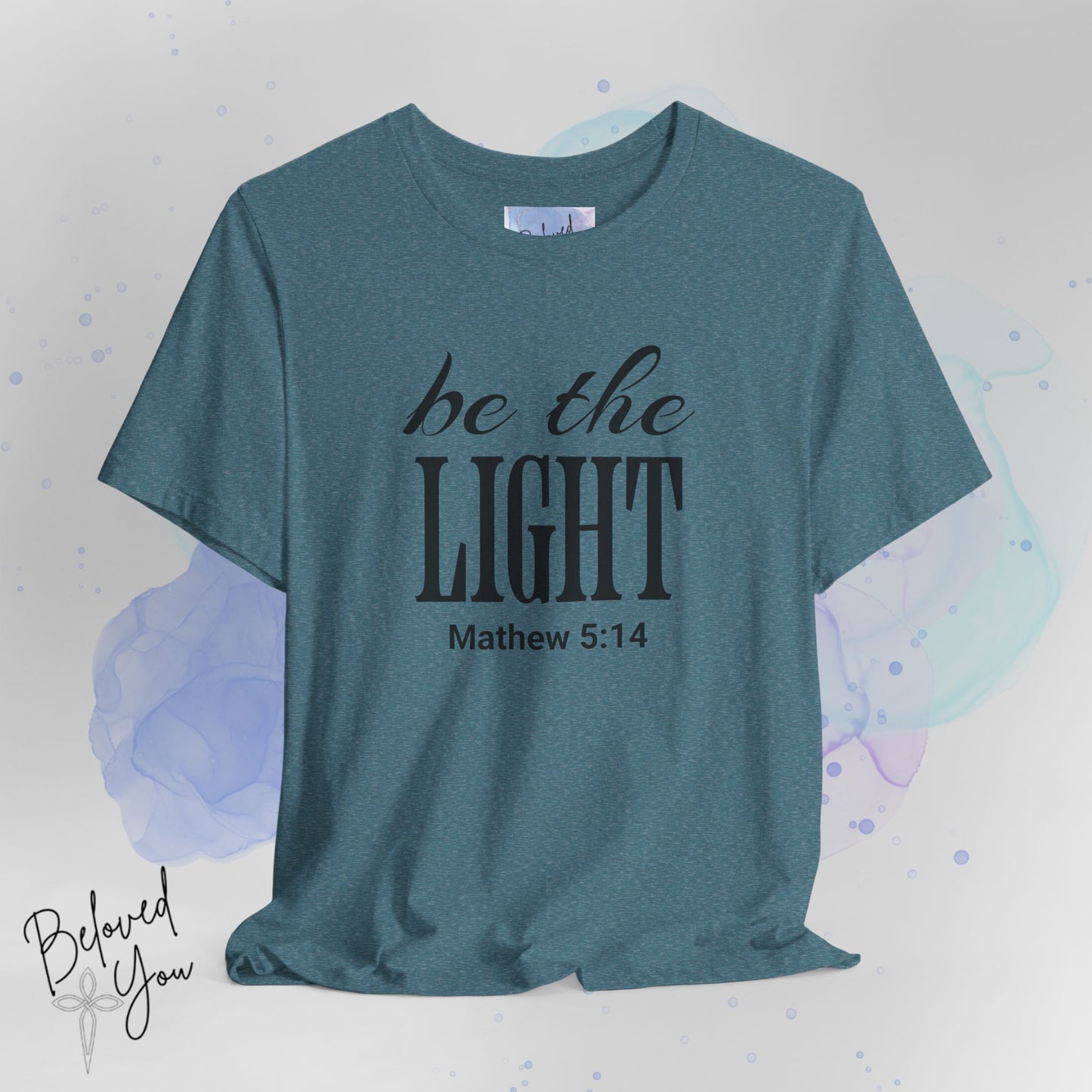 Be The Light - Jersey Short Sleeve T-Shirt with Inspirational Bible Verse