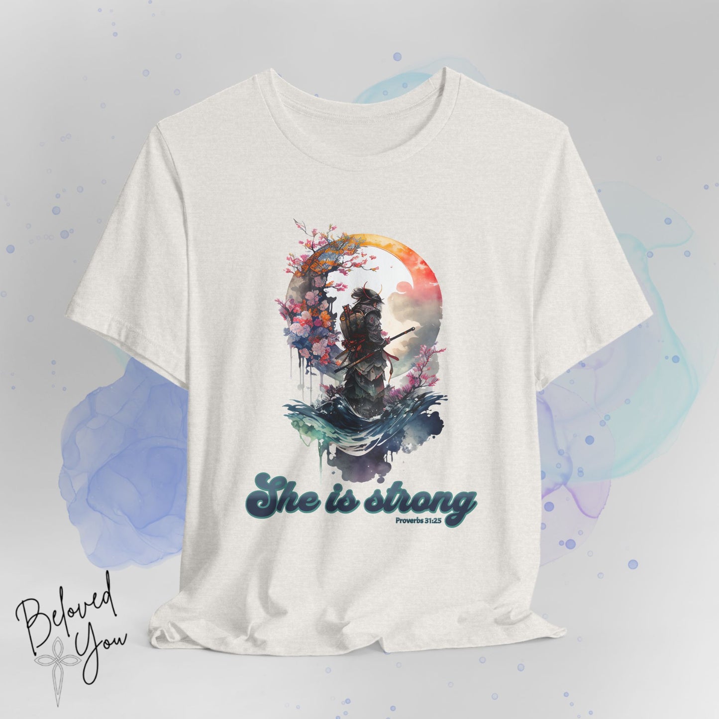 She Is Strong Proverbs 31:25 Short Sleeve T-shirt