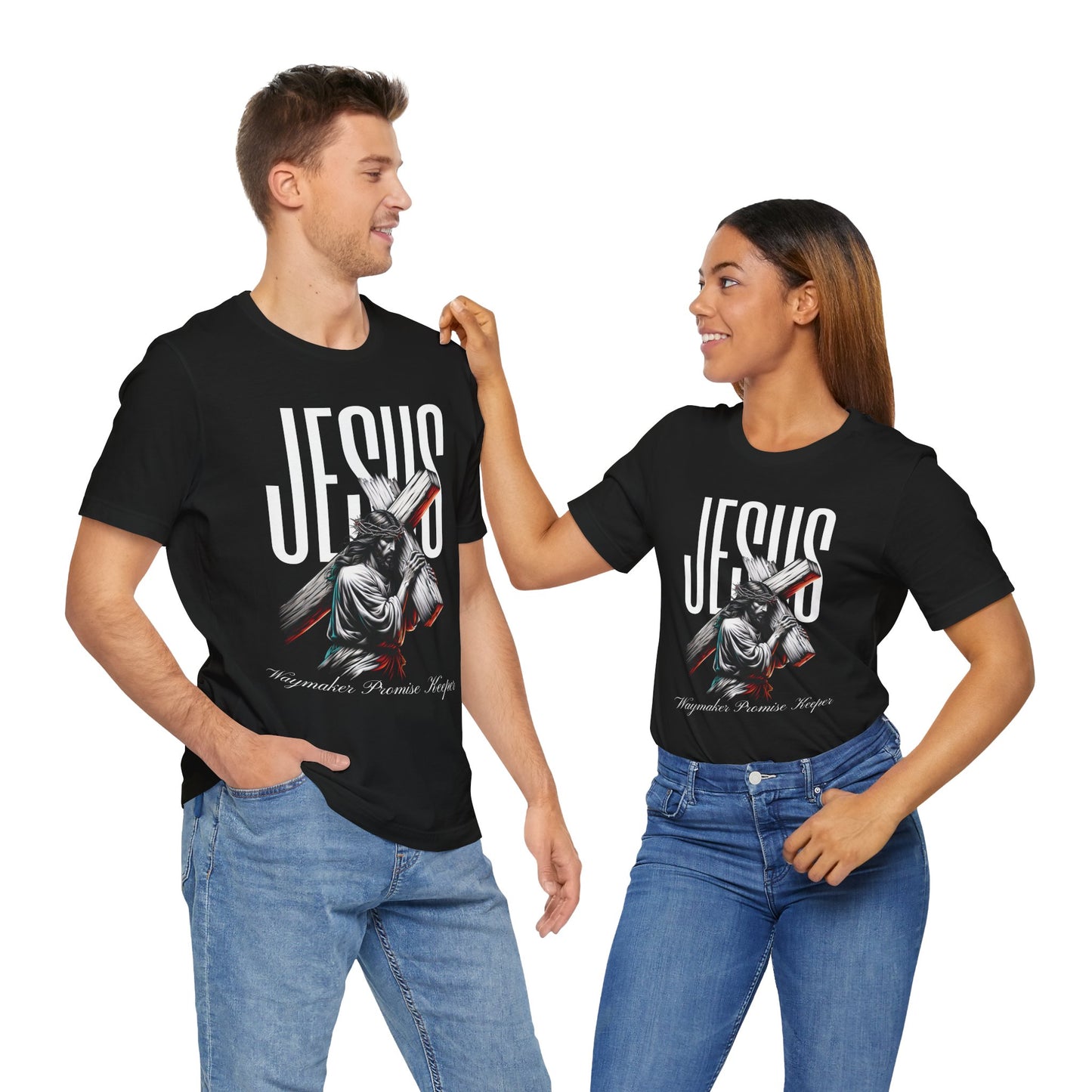 'Jesus Waymaker Promise Keeper' - Unisex Jersey Tee