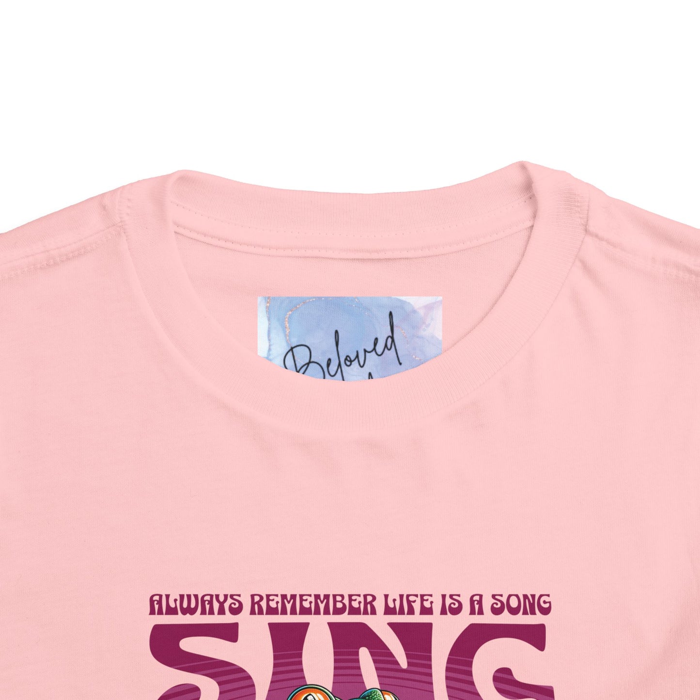 'Sing Your Life Out Loud'- Pink Frog Toddler Short Sleeve Tee