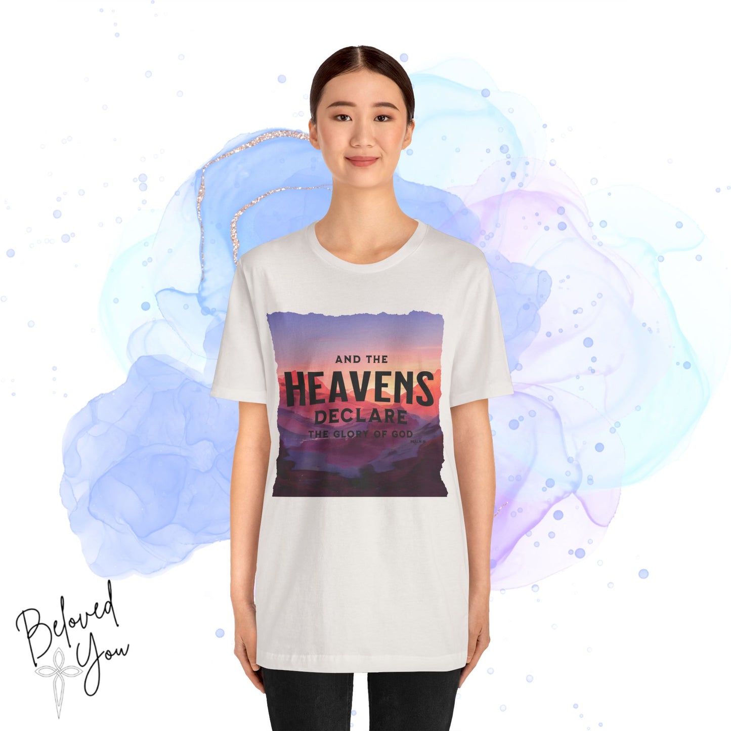 Heavens Declare Graphic Tee - Inspirational Unisex Jersey T-Shirt