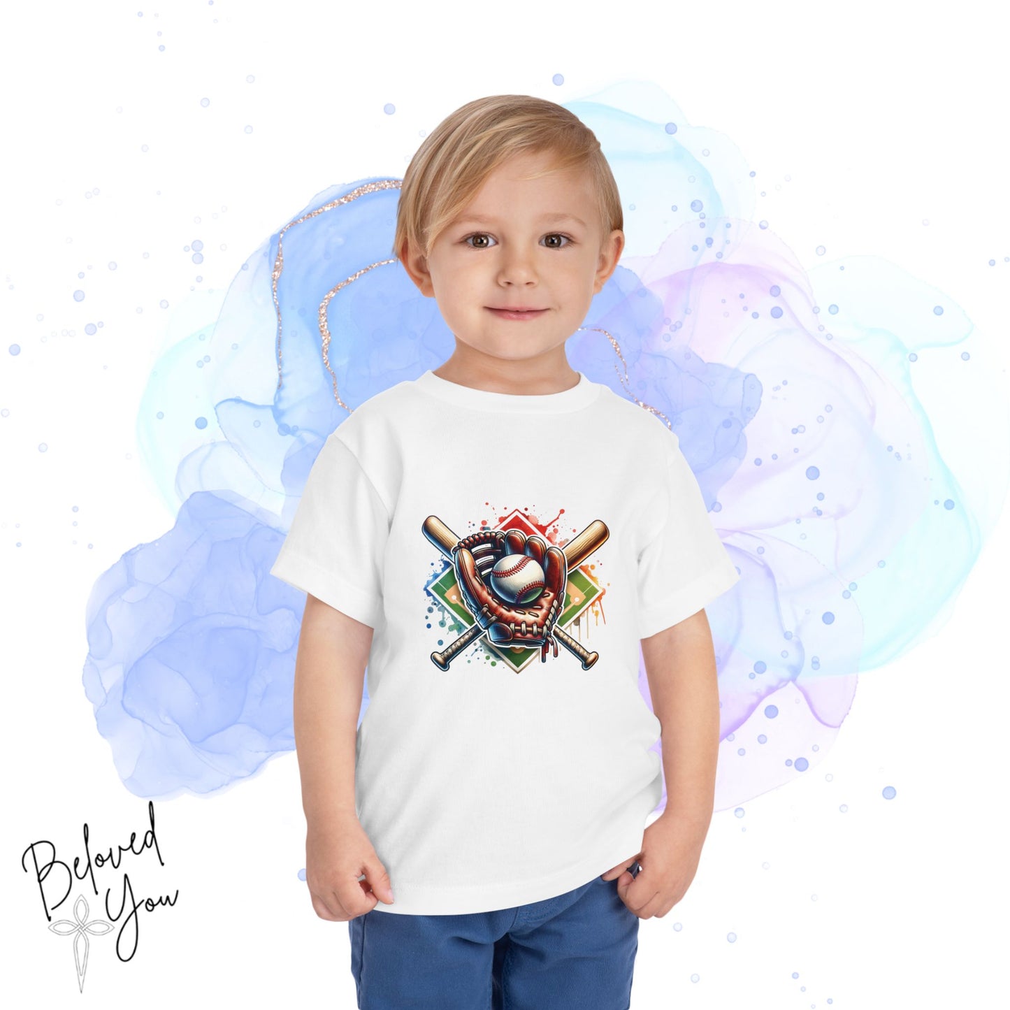 Toddler Baseball Tee with Colorful Graphic