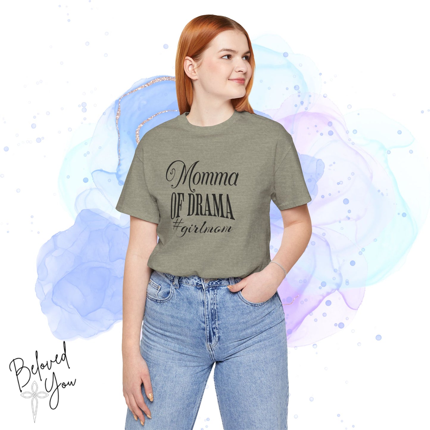 Momma of Drama #GirlMom Jersey Tee