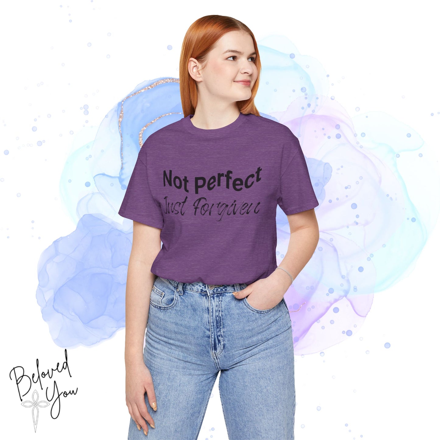 'Not Perfect Just Forgiven' Short Sleeve Tee - Inspirational Casual T-Shirt for Everyday Wear