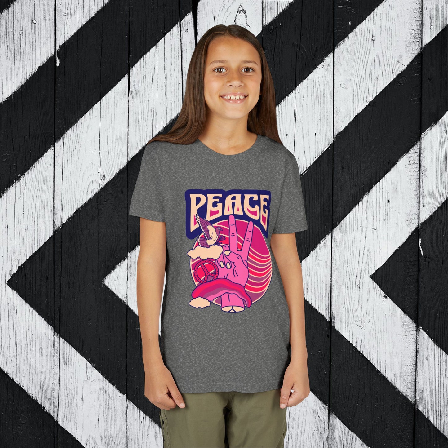 Youth Peace- Pink Short Sleeve Tee