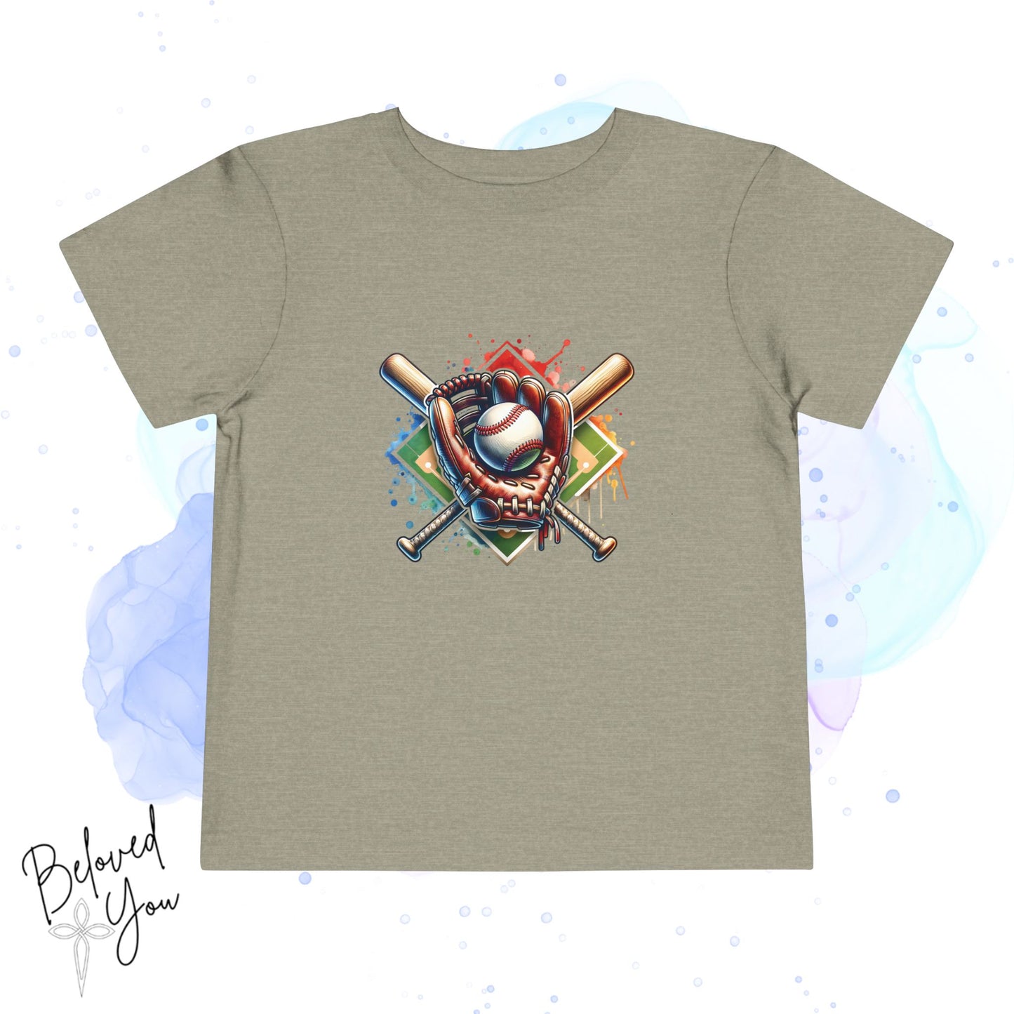 Toddler Baseball Tee with Colorful Graphic