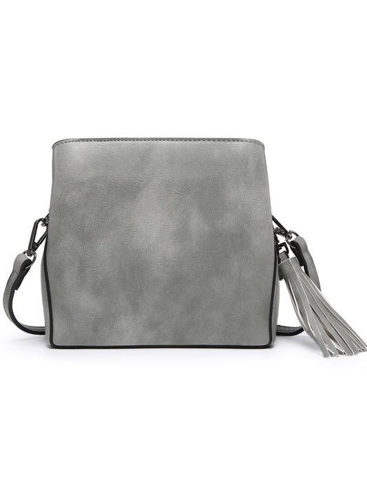 Small Crossbody Bag Triple Multi-pocket Gray