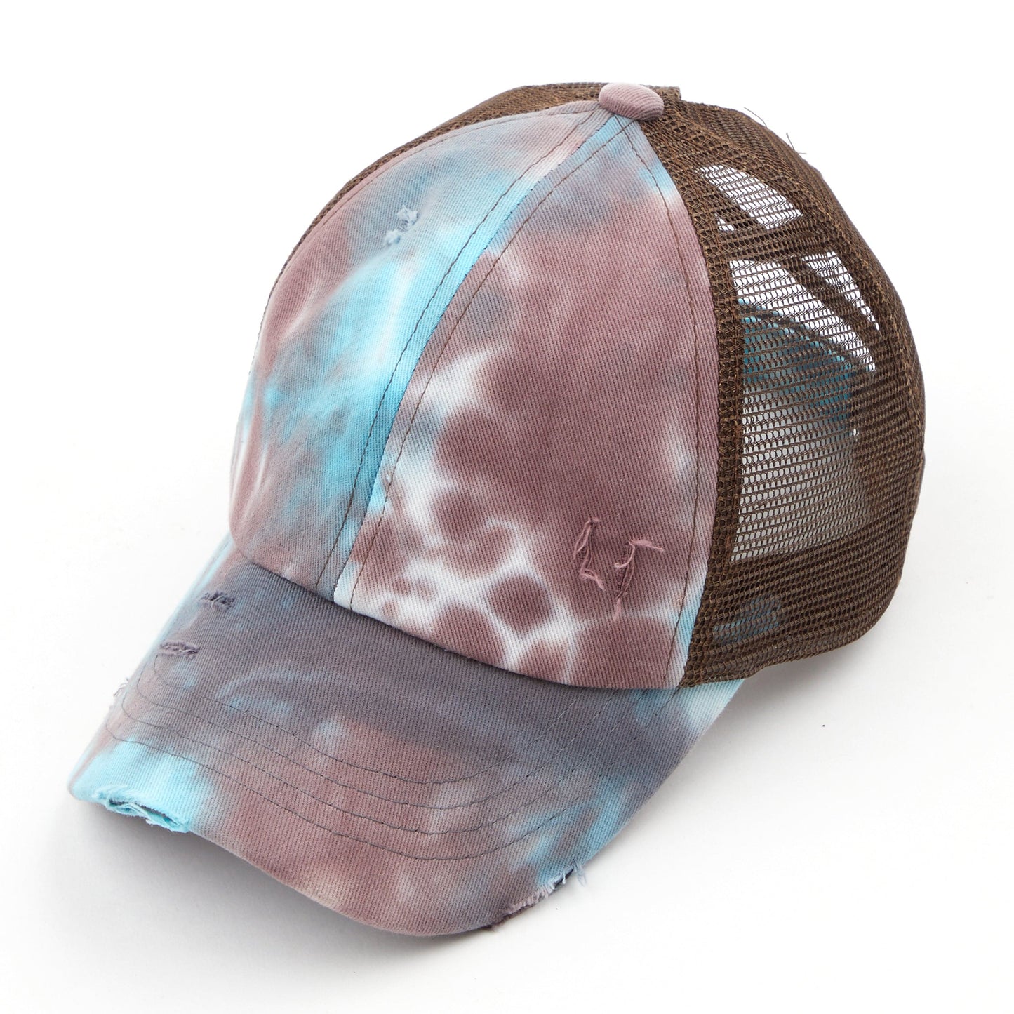 CC Diamond Dyed Mesh Criss-Cross  Pony Cap | Adult and Kid Sizes