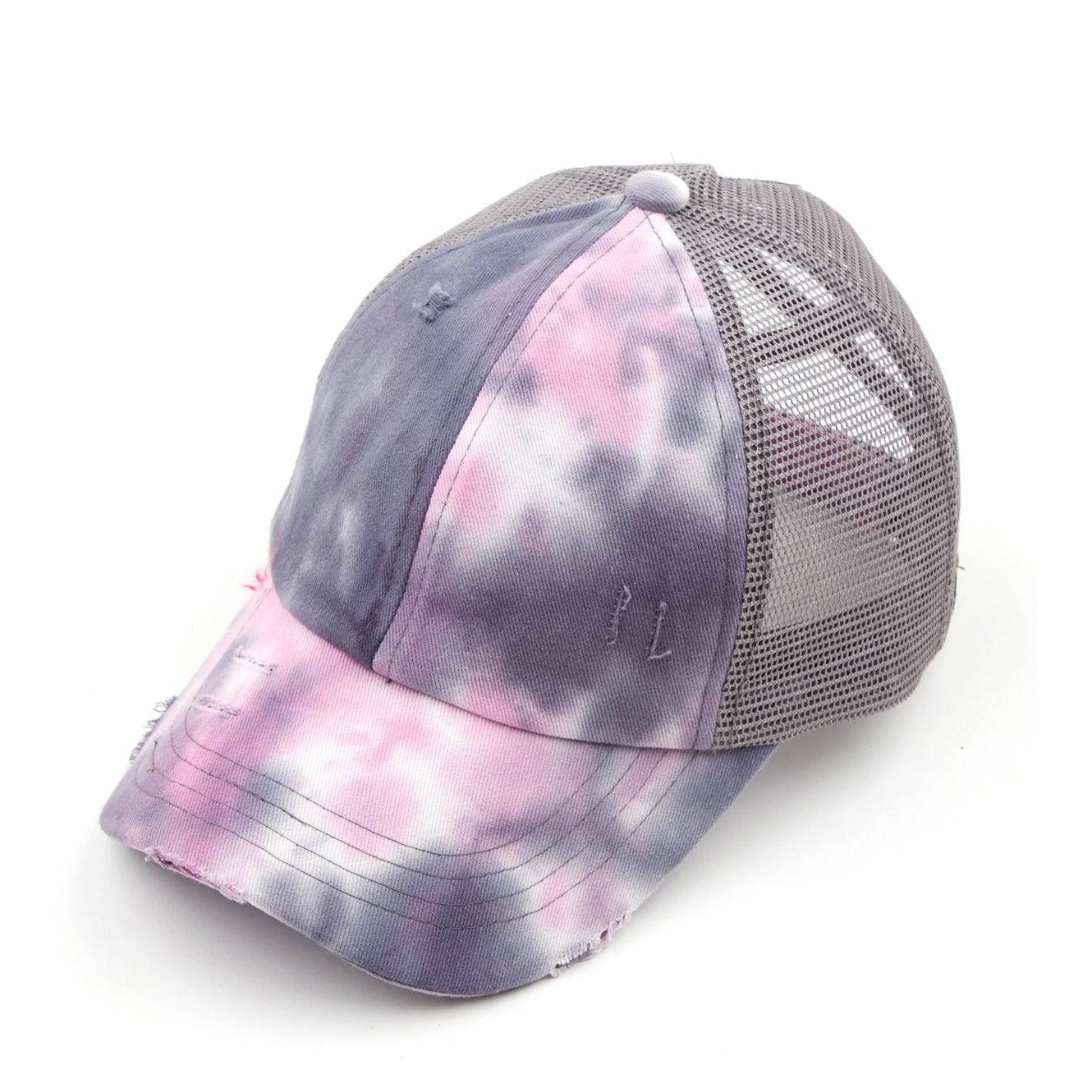 CC Diamond Dyed Mesh Criss-Cross  Pony Cap | Adult and Kid Sizes