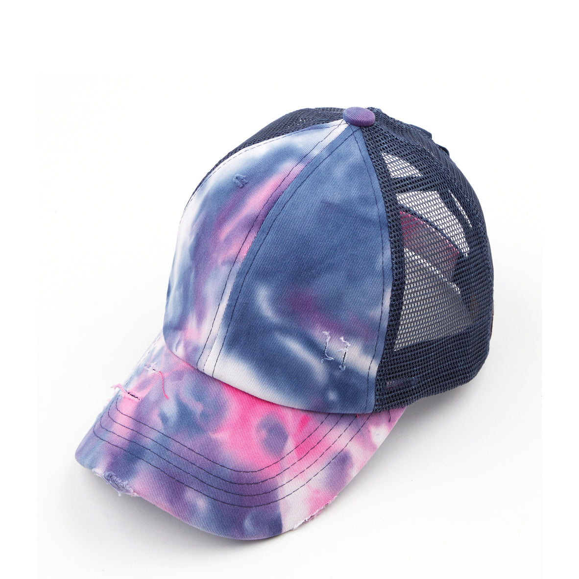 CC Diamond Dyed Mesh Criss-Cross  Pony Cap | Adult and Kid Sizes