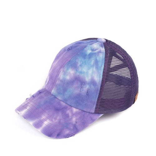 CC Diamond Dyed Mesh Criss-Cross  Pony Cap | Adult and Kid Sizes