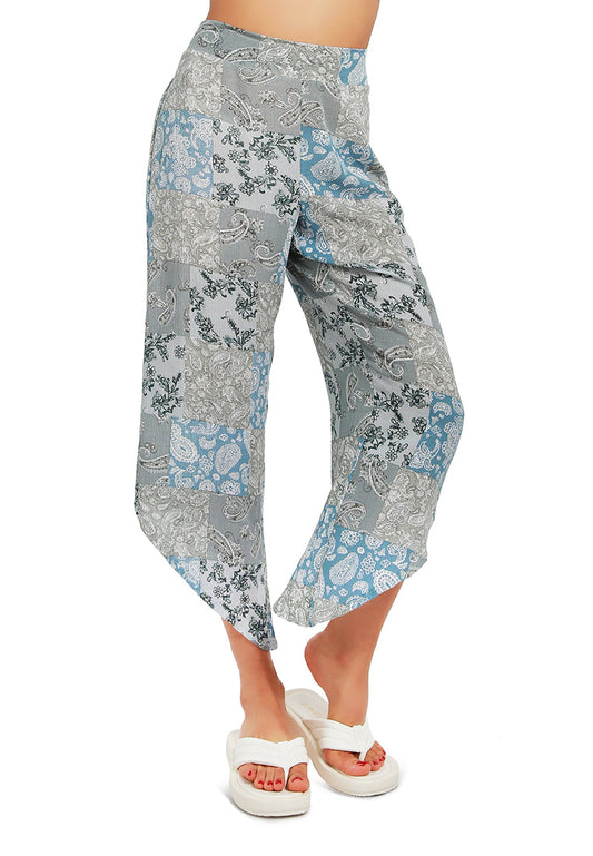 Floral Patchwork Print Pants