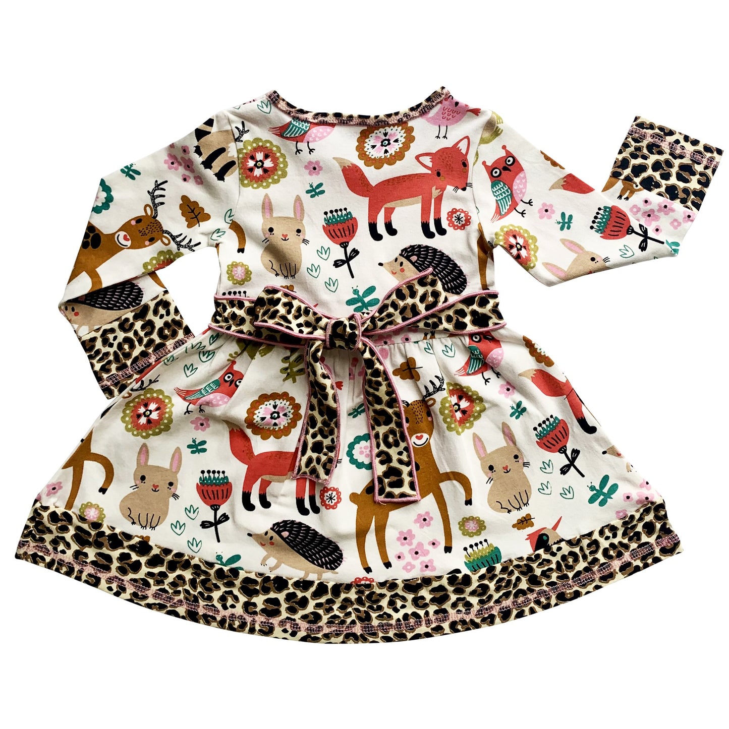 AnnLoren Big Little Girls Boutique Fall Forest Fox and Friends Dress