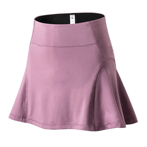 Women Solid Color Skort Exercise Yoga Skirt Quick Dry