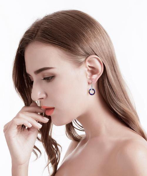 Enlightening Dangle Earrings With Austrian Crystals - Volcano in 18K