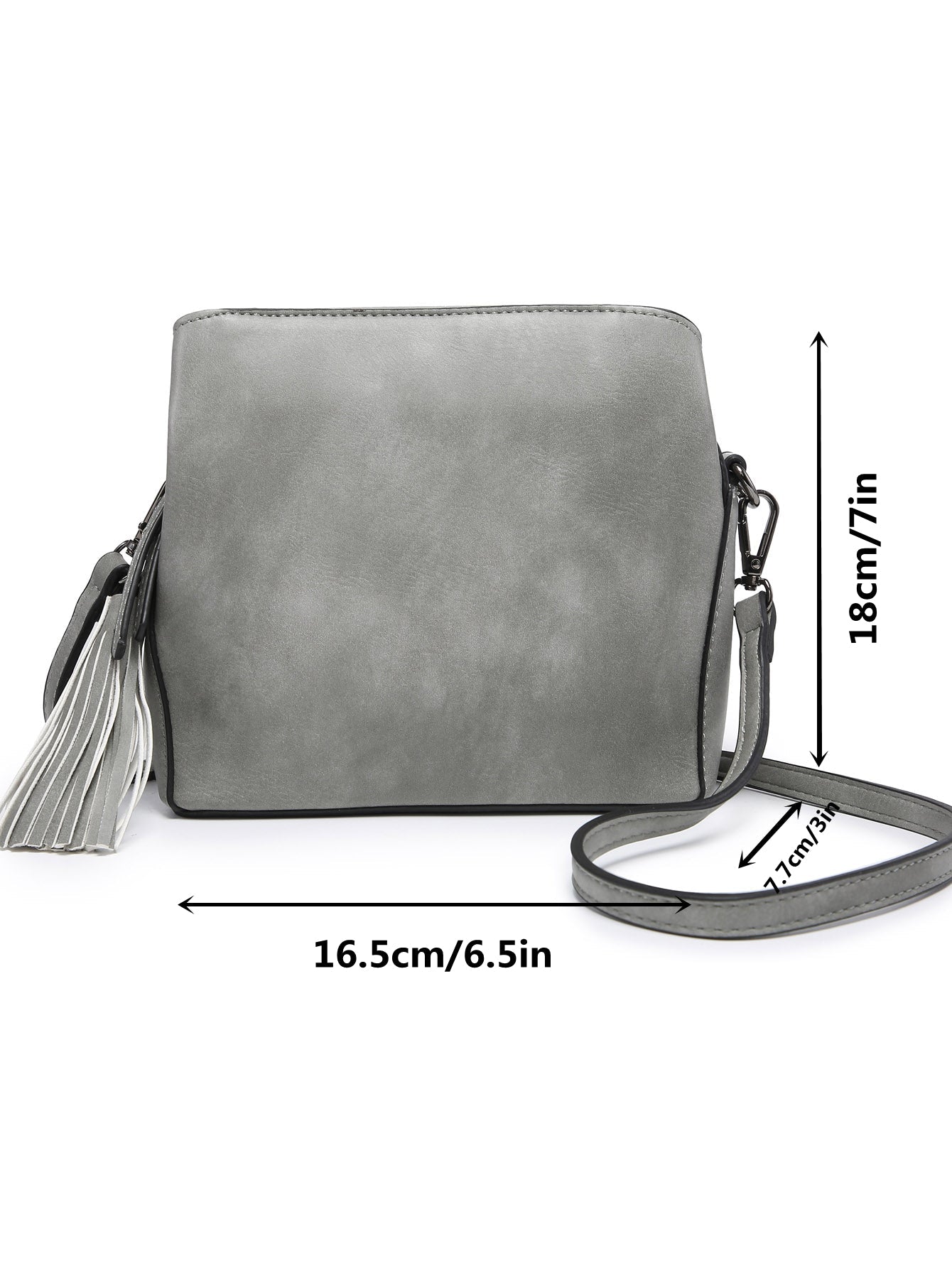 Small Crossbody Bag Triple Multi-pocket Gray