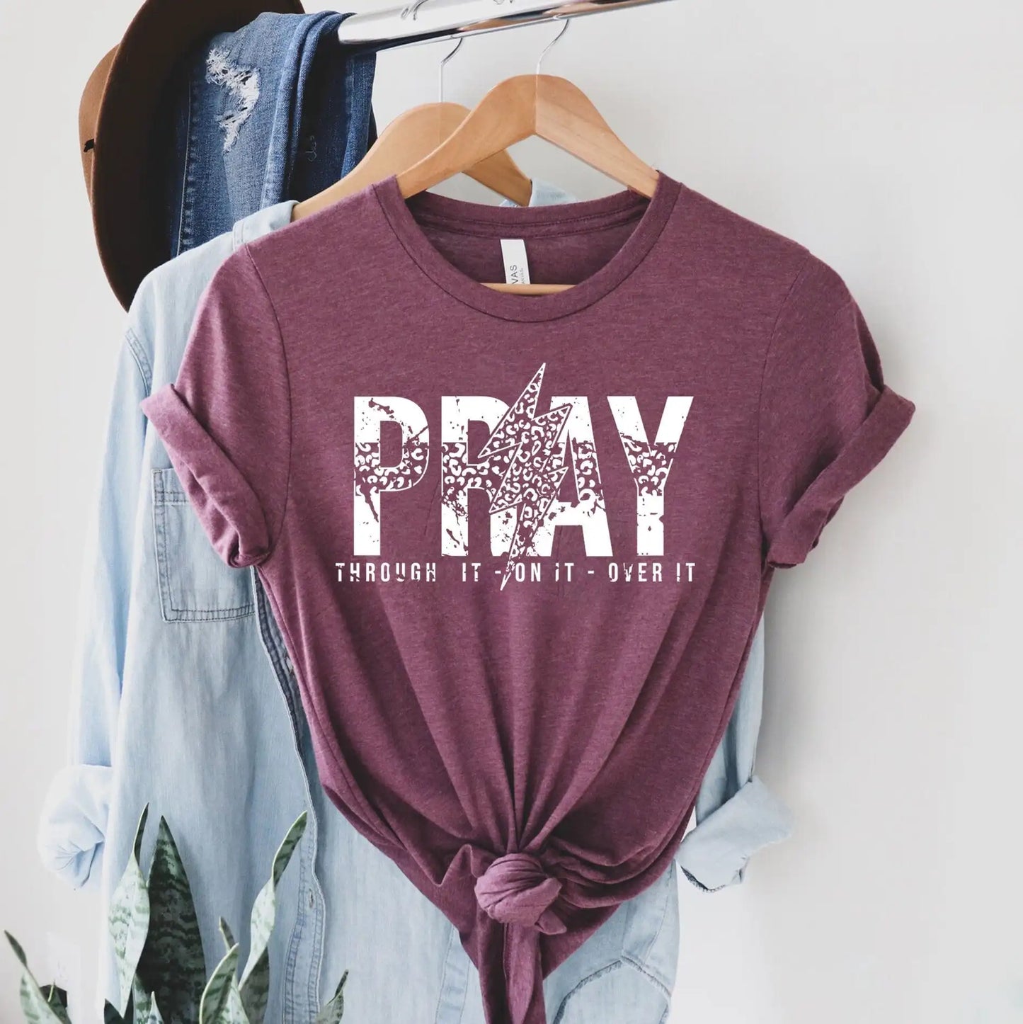 Pray On It T Shirt(PLEASE CHECK SIZING CHART)