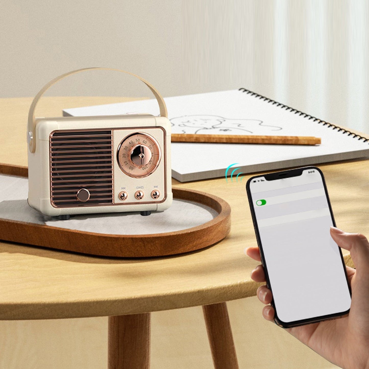 Bluetooth Compact Retro Speaker with Radio