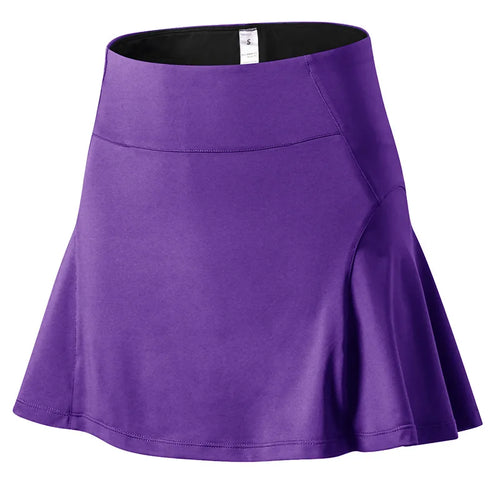 Women Solid Color Skort Exercise Yoga Skirt Quick Dry