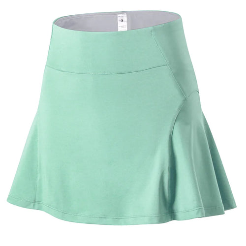 Women Solid Color Skort Exercise Yoga Skirt Quick Dry