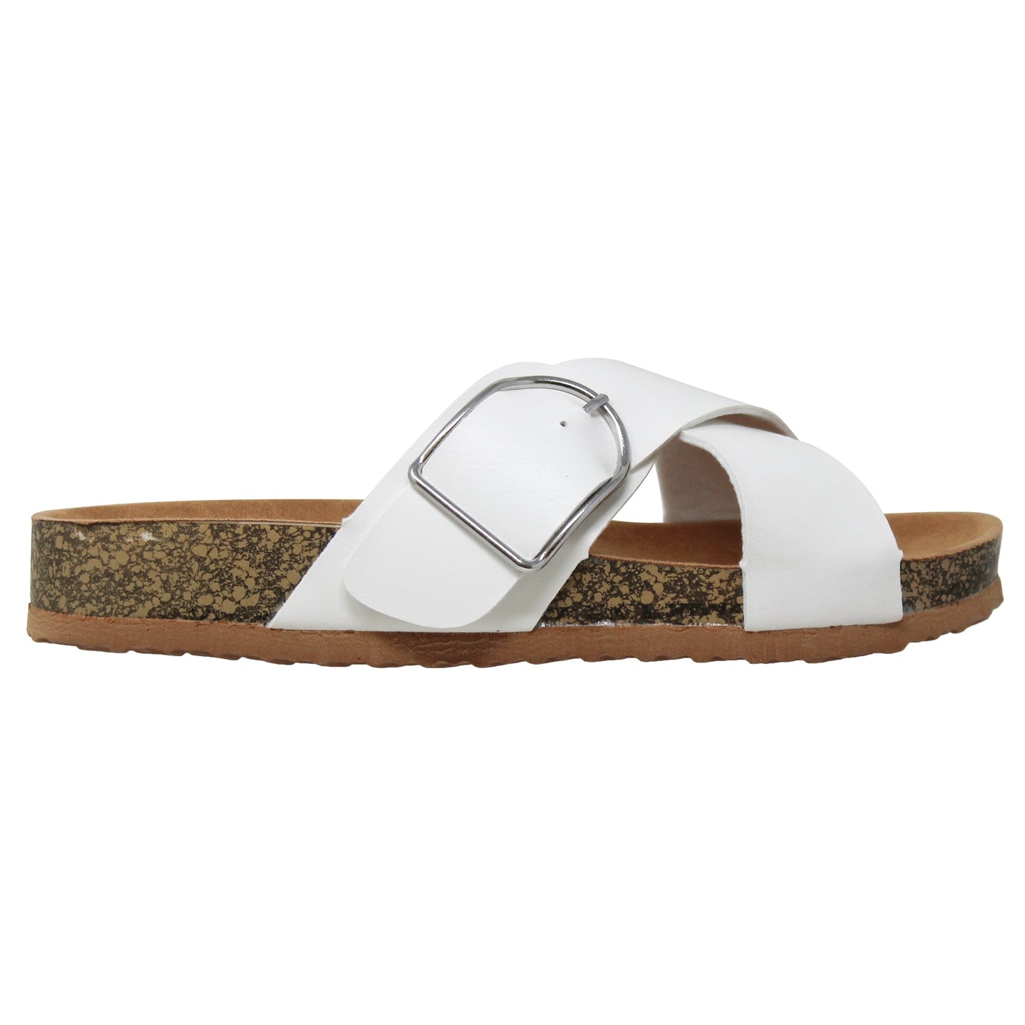 Classic Comfort Sandals Criss-Cross Strap Buckle Slip On Flatform