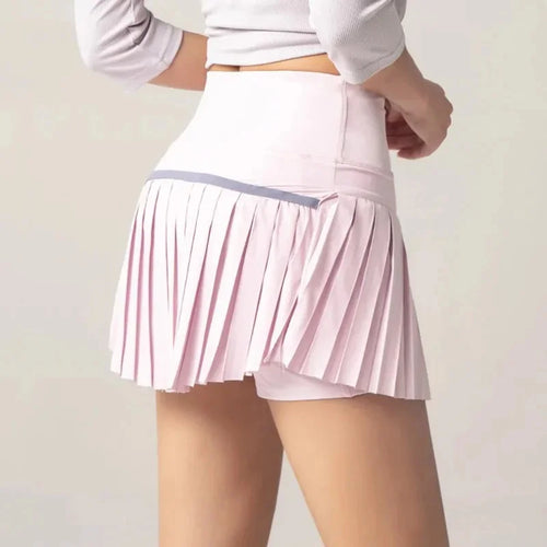 High Waist Double Layer Design Summer Women Tennis Pleated Skirt