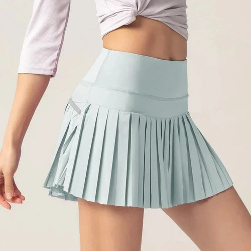 High Waist Double Layer Design Summer Women Tennis Pleated Skirt