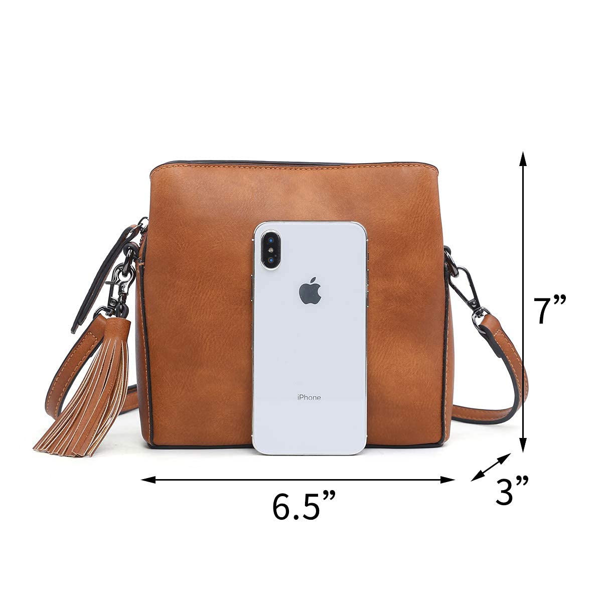 Small Crossbody Bag Triple Multi-pocket TAN