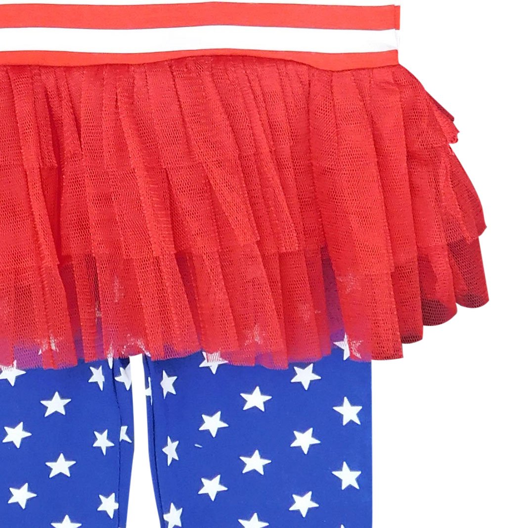 Big Little Girls' 4th of July Red White & Blue