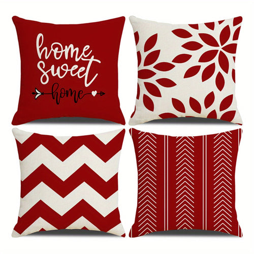 4Piece Square Zippered Cushion Covers