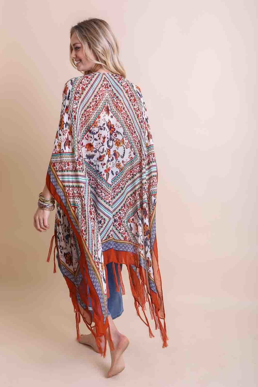 Bohemian Diamond Tassel Kimono