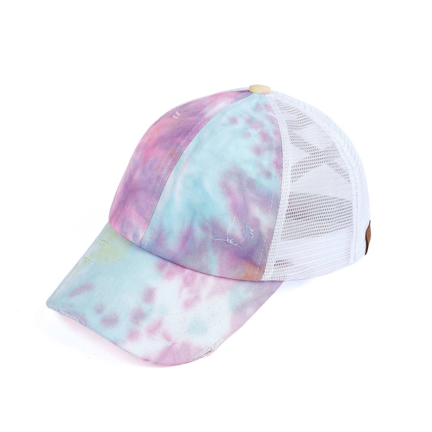 CC Diamond Dyed Mesh Criss-Cross  Pony Cap | Adult and Kid Sizes