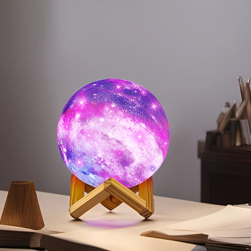 Upgraded Starry Moon Lamp Rechargeable MultiColor RemoteControlled