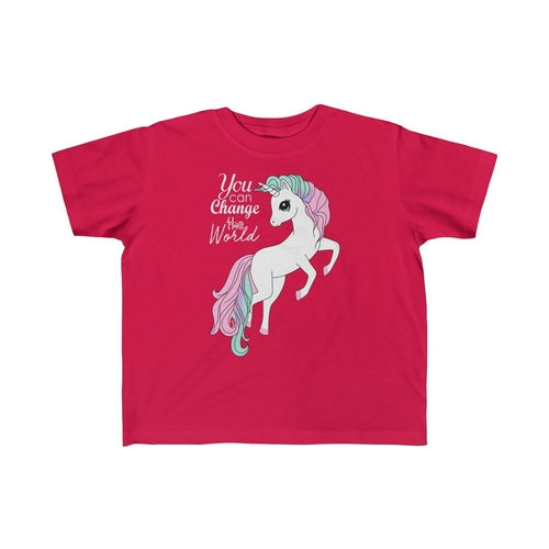 Unicorn You can Change the World Girl Tee