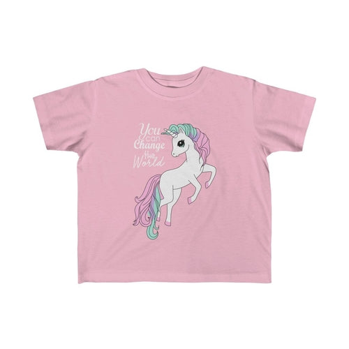 Unicorn You can Change the World Girl Tee