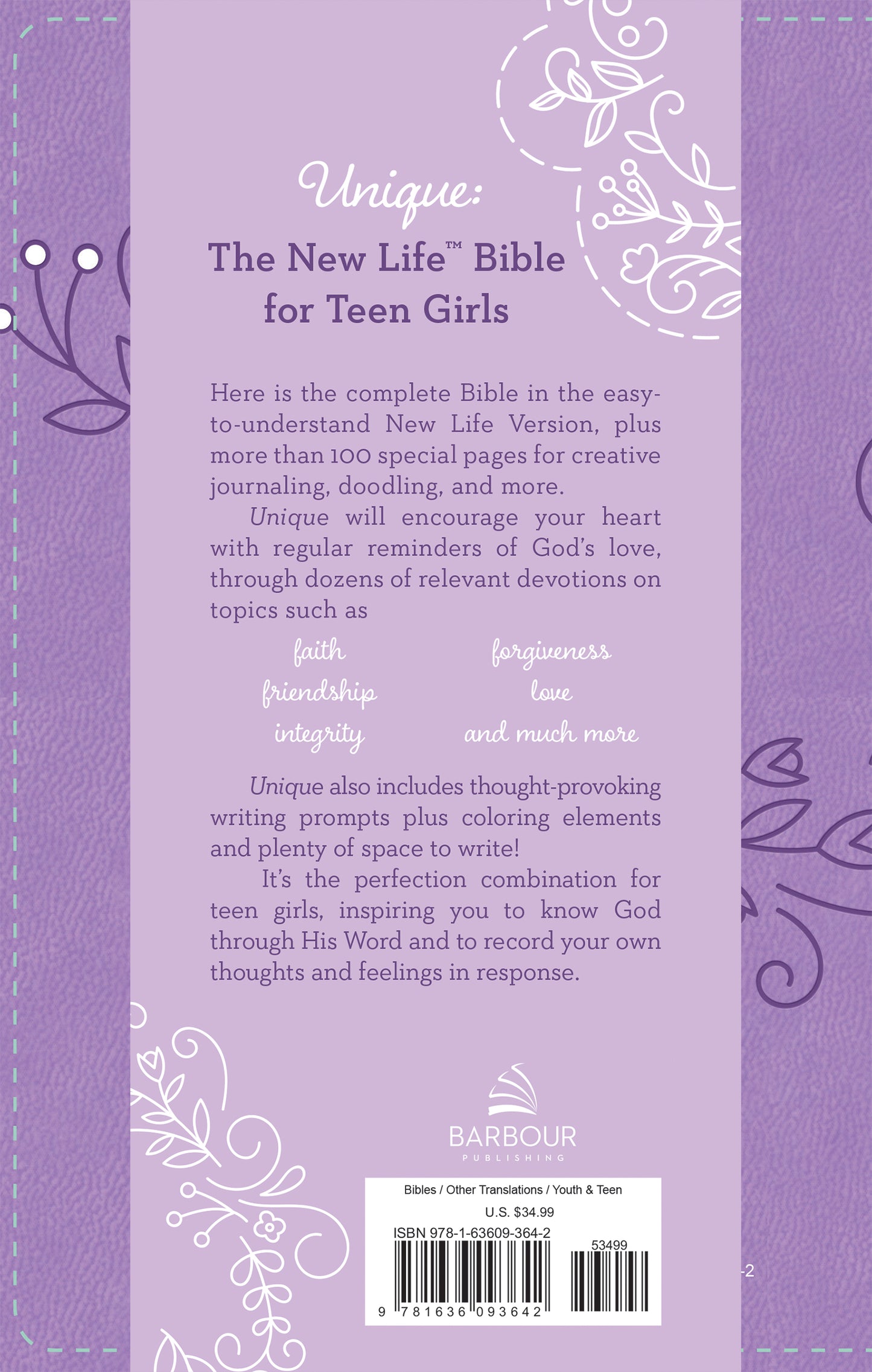 The New Life Bible for Teen Girls