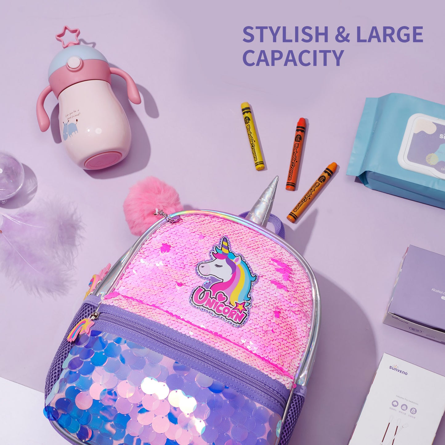 Sparkling Unicorn Sequins Backpack