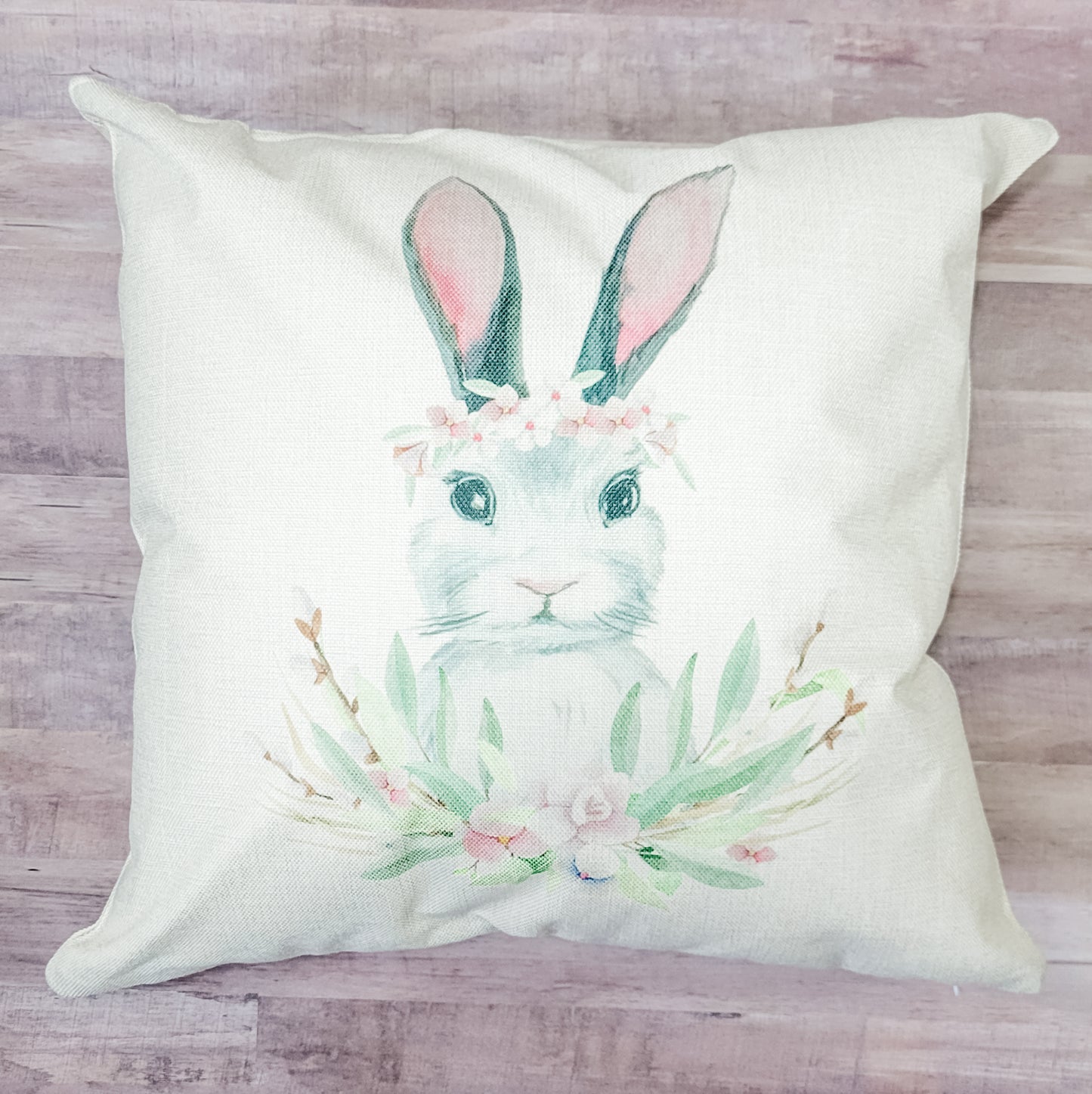 Bunny Crown Pillow Cover