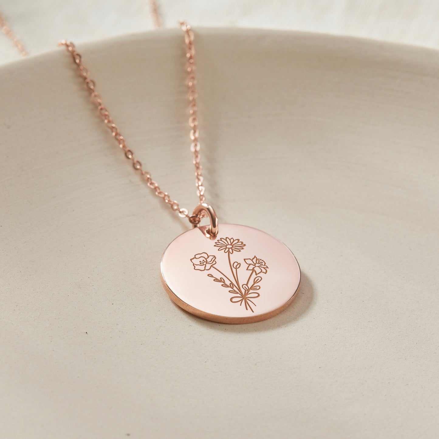 Combined Birth Flower Necklace