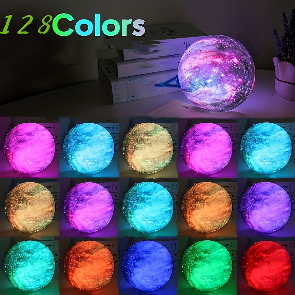 Upgraded Starry Moon Lamp Rechargeable MultiColor RemoteControlled