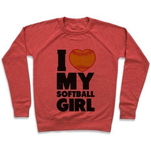 I LOVE MY SOFTBALL GIRL CREWNECK SWEATSHIRT