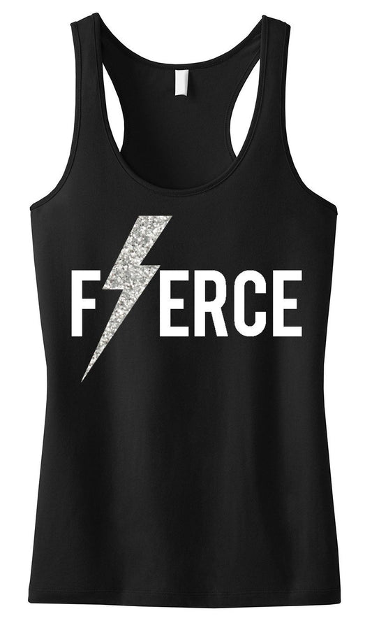 FIERCE Glitter Lightning Tank Top