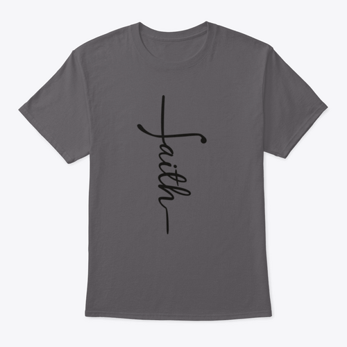 Faith Calligraphy Graphic In The Shape Of A Cross Design for T-Shirt