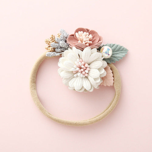 Baby Floral Decoration Design Elastic Hair Rope