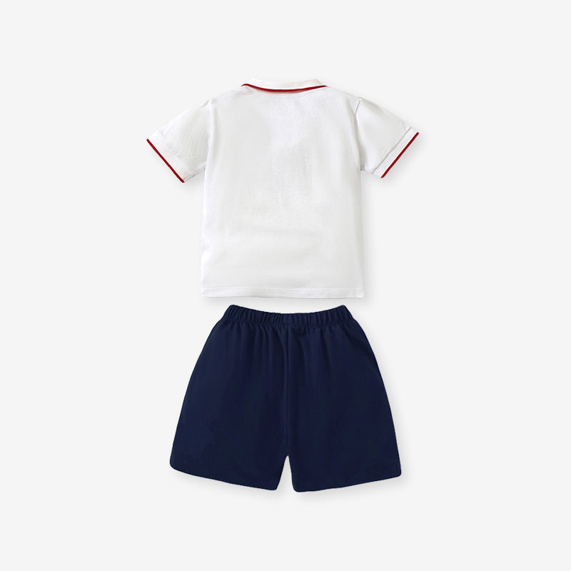 Baby And Kids Boys Polo Top And Shorts Casual Clothing Set