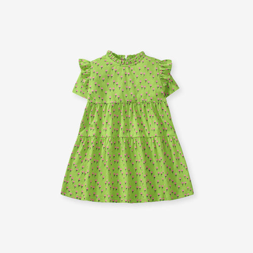 Summer Floral Dress for Girls, European and American Cute Flowers