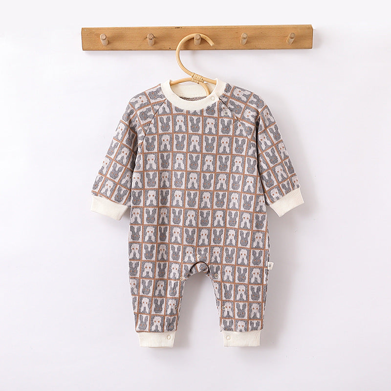 Autumn and Spring New Arrival Baby Unisex Animals Pattern Long Sleeves