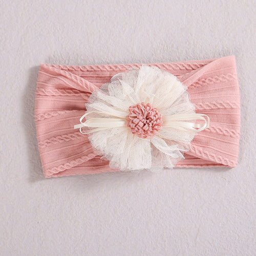 Baby Lace Floral Elastic Cotton Headband