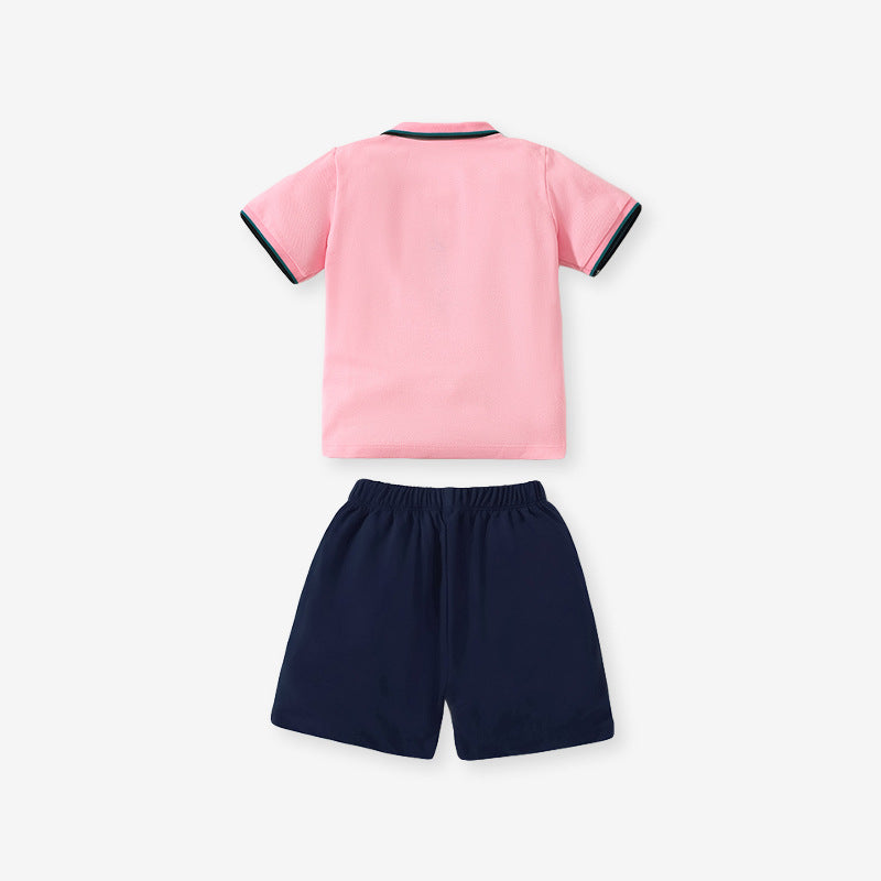 Baby And Kids Boys Polo Top And Shorts Casual Clothing Set