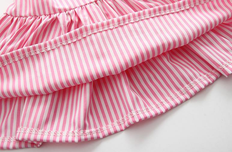 Baby Girl Striped Pattern Dress Combo Short Pants In Sets